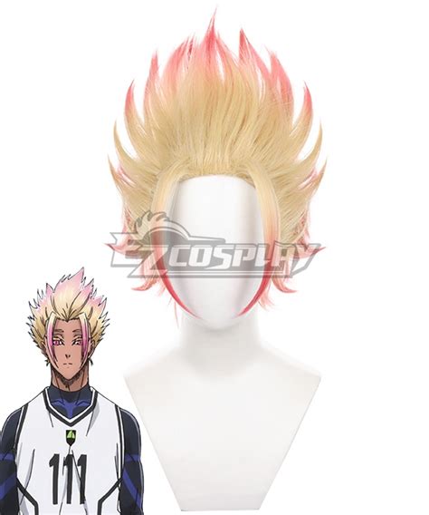 Blue Lock Ryusei Shido Golden Pink Cosplay Wig