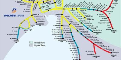 Melbourne map train - Melbourne train station map (Australia)