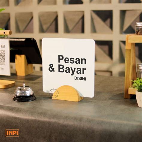 Jual Sign Pesan Dan Bayar Disini Tatakan Kayu Akrilik Persegi Inpi