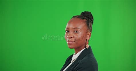 Focus Mockup And Business With Black Woman In Green Screen For Idea