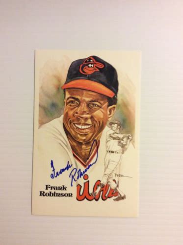 Perez Steele Frank Robinson Autographed Postcard 7716 Nrmt Mt Ebay