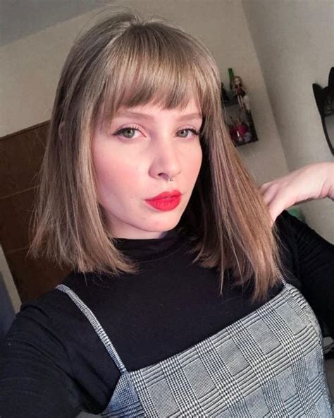 Asymmetrical Bob With Bangs That Are Stylishly Edgy