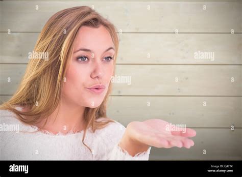 Blonde Woman Blowing Kiss Hi Res Stock Photography And Images Alamy