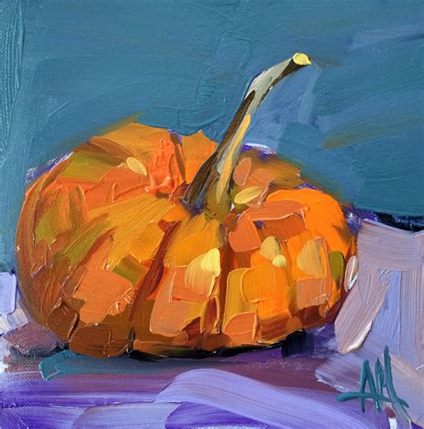 Pumpkin Painting Original Art Oil Painting On Canvas Impressionism Art