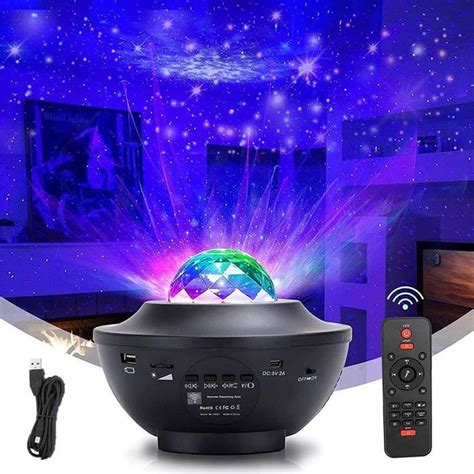 Ibello Projecteur Ciel Étoile Enceinte Bluetooth Projecteur Veilleuse