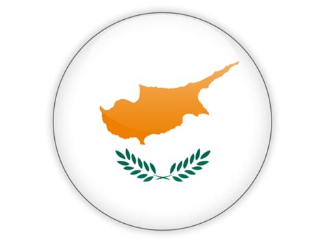 Round Icon Illustration Of Flag Of Cyprus