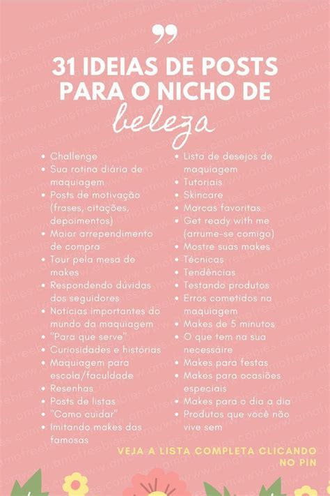 Ideias De Posts Para O Nicho De Beleza Loja Virtual De Maquiagem