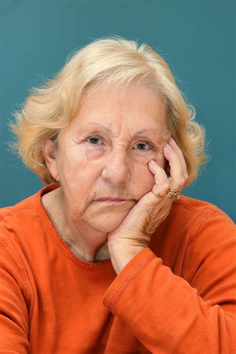 Senior Woman Sulking Stock Image Image Of Background 16833817