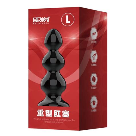 Plug Anal Escalonado L Em Silicone Super Butt Black Cm Loja