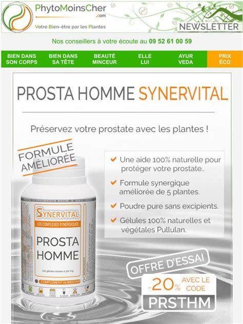 PhytoMoinsCher 20 Complexe Prosta Homme Nouvelle Formule Prservez