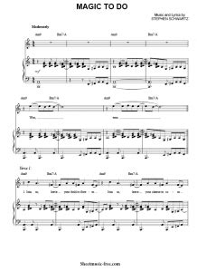 Magic To Do Sheet Music Pippin (Musical) - ♪ SHEETMUSIC-FREE.COM