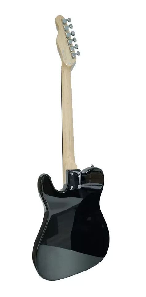 Guitarra Eléctrica Parquer Telecaster Negra con Funda Music Shaker