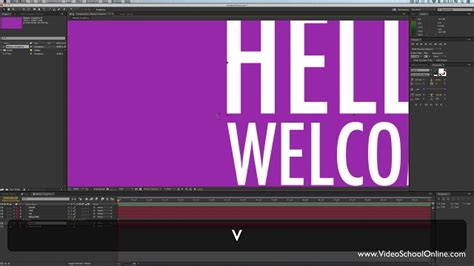 After Effects Tutorial Basic Motion Graphics And Kinetic Typography Video School Online Youtube