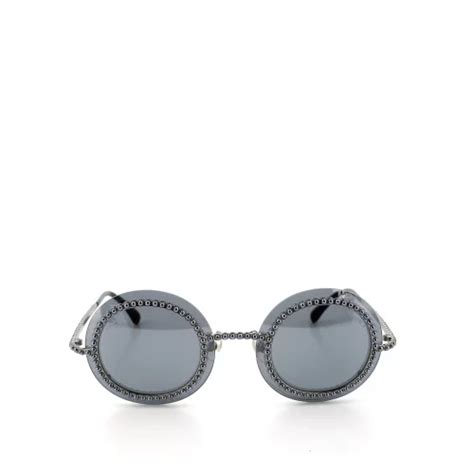 Lunettes De Soleil Chanel M Tal Perles Noir Monogram Paris