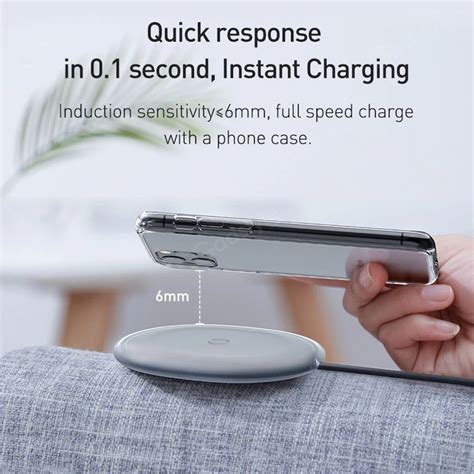 Baseus Jelly Wireless Charger 15W Fast Charging Qi Wireless Charger