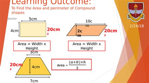 Area And Perimeter Of Compound Shapes Teaching Resources