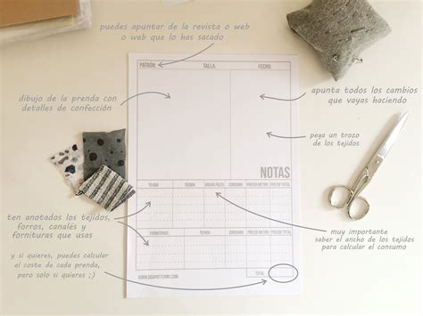 Ficha De Costura Descargable Cómo Organizar Tus Proyectos Sisä Patterns