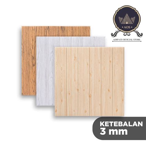 Jual Wallpaper Dinding D Motif Kayu Wood Foam X Cm Wallfoam