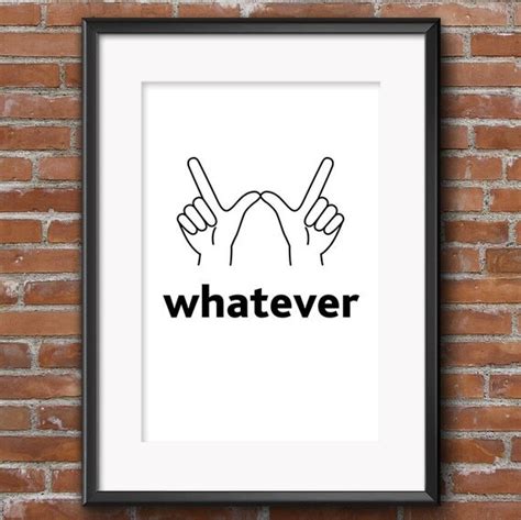 Items similar to EMOJI Text Art Emoticon Print ' WHATEVER ' - Emoji's ...