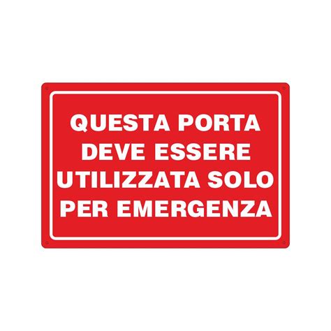 Centro Sill Shop Cartello Porta Utilizzata Solo Per Emergenza