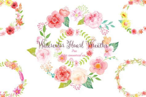 Floral Wreath Watercolor By Cornercroft Thehungryjpeg