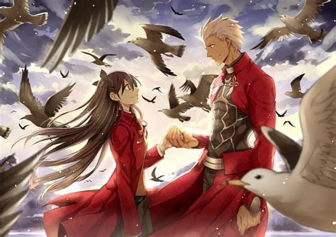 Rin Y Arquero Destino Romance Quedarse Rin Anime Amor Tohsaka