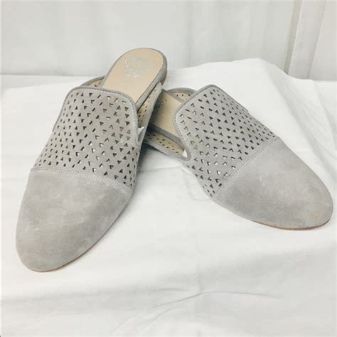 Sold Vince Camuto Slide On Suede Mules Suede Mules Flat Shoes Women