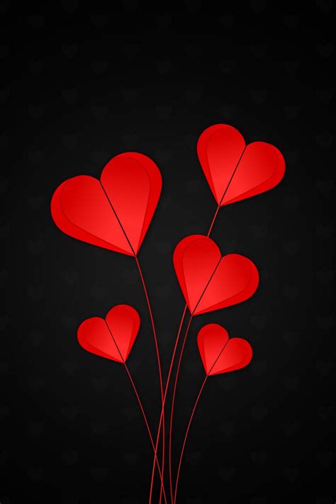 hearts_red_black_background_120112_1350x2400 | Red and black background, Heart wallpaper, Iphone ...