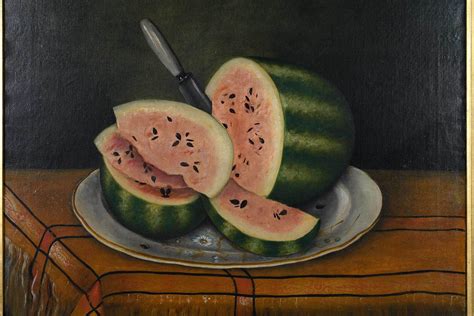 Folk Art Painting of Watermelon sold at auction on 30th September ...