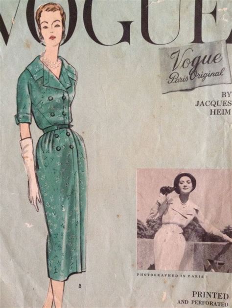 Vogue Paris Original Pattern Jacques Heim 1381 Etsy Vintage Vogue