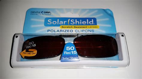 Amazon Solar Shield 50 Rec 15 Polarized Clip On Sunglasses Full