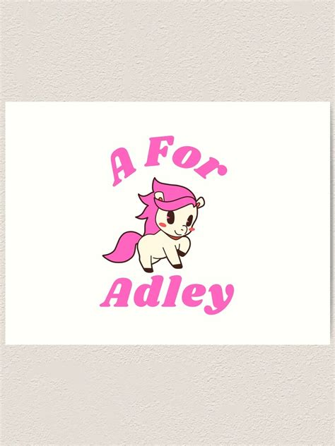 "Youtube A For Adley, High quality and funny designs that your kids will love for sure" Art ...