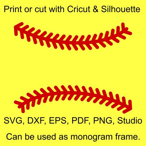 Softball Stitches Svg Files To Make Softball Monograms And Shirts