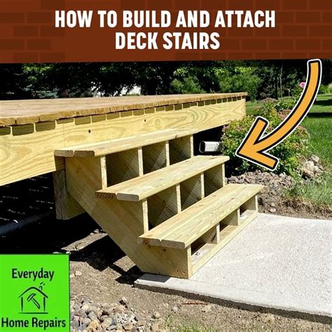 How To Build And Attach Deck Stairs How To Build And Attach