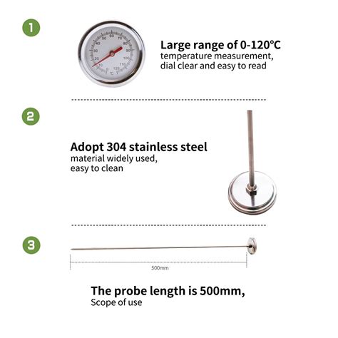 New Inch Cm Length Compost Soil Thermometer Pr Grandado