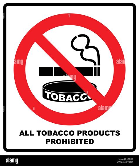 All Tobacco Products Prohibited Icon. No Smoking Sign. Vector ...