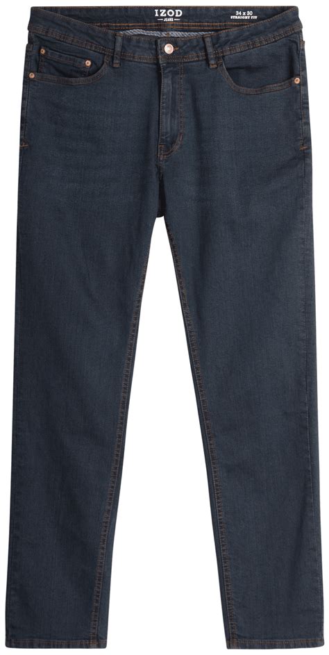 Izod Men S Jeans Comfort Stretch Denim Straight Leg Relaxed Fit Jeans For Men