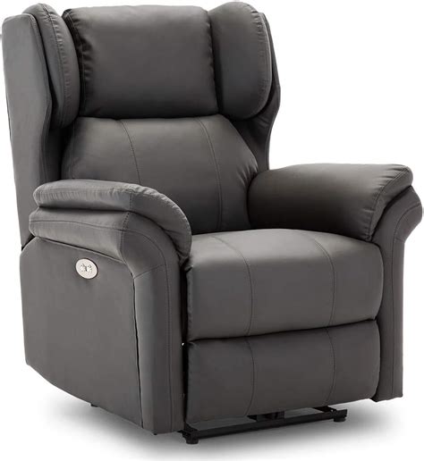 More4homes Oakford Electric Auto Recliner Wing Back Lounge Bonded Leather Chair With Usb Charger