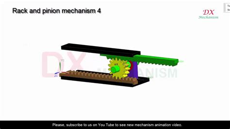 Rack And Pinion Mechanism Youtube