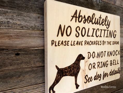 No soliciting dog sign No soliciting signs funny Funny no | Etsy