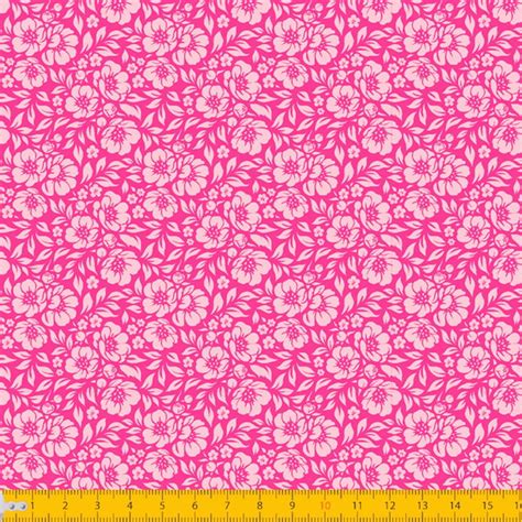 Tecido Tricoline Estampado Floral Desenhado Fundo Avimor Tecidos