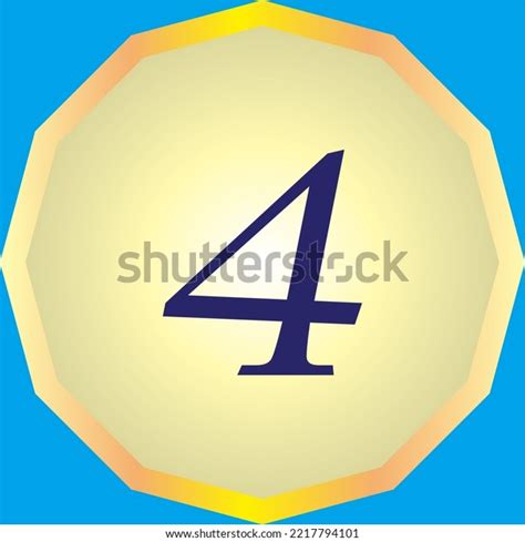 Number 4 Interesting Font Color Vector Stock Vector (Royalty Free ...