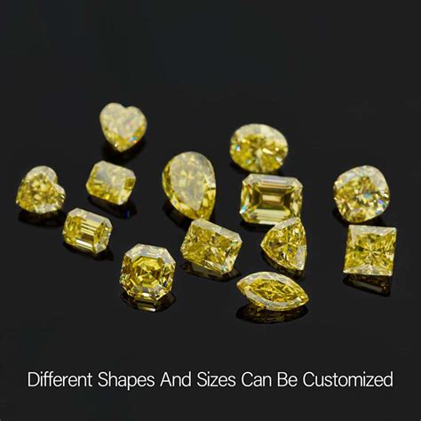 Gigajewe Natural Fancy Uncoated Yellow Color Pear Cut Moissanite Stone