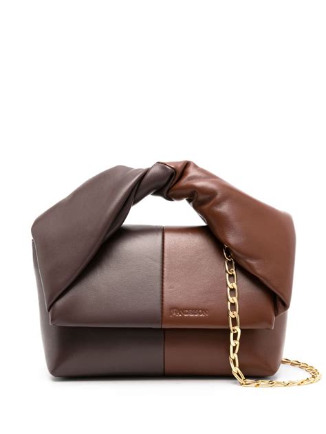 JW Anderson Medium Twister Tote Bag Brown FARFETCH UK