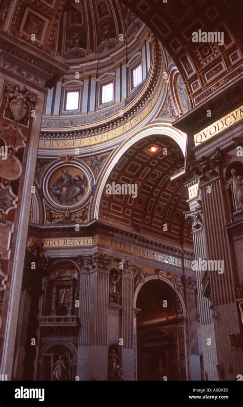 Interior of St Peters Basilica Rome Stock Photo - Alamy