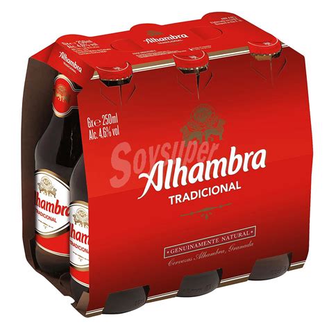 Alhambra Cerveza Rubia Nacional Premium Lager Pack 6 Botellas 25 Cl