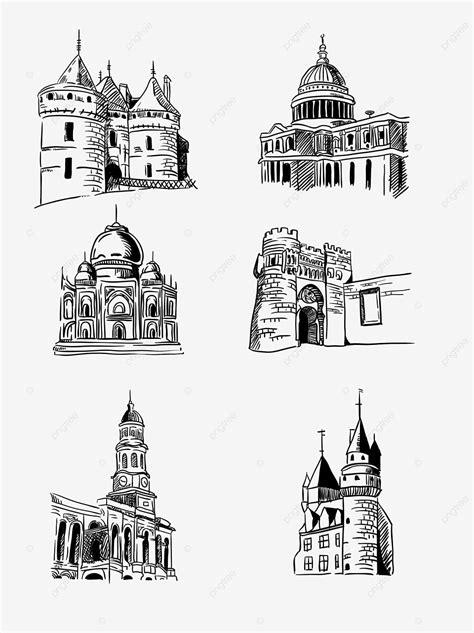 European Architecture Vector Design Images European And American