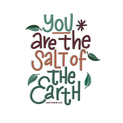 You Are The Salt Of The Earth Calligraphy By Marlean