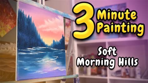 Easy Bob Ross Beginner Painting Colorful Lake Landscape YouTube