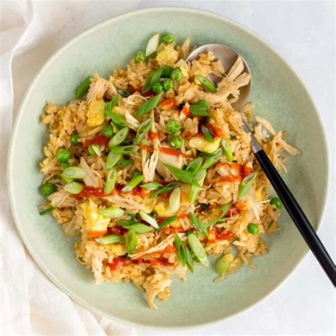 Sriracha Fried Rice Quick Dinner Meal Prep Freezer Friendly